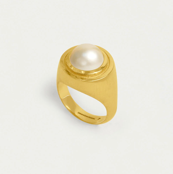 DEAN DAVIDSON Mini Signet Ring - pearl