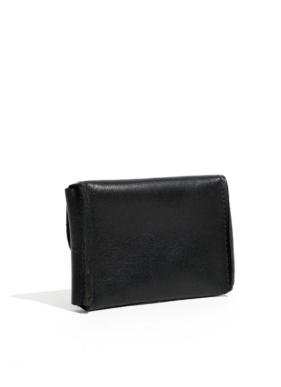 R. RIVETER Ida Mini Signature Envelope Card Holder - black leather
