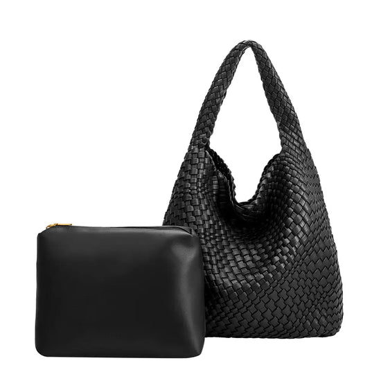 MELIE BIANCO Johanna Recycled Vegan Shoulder Bag - black