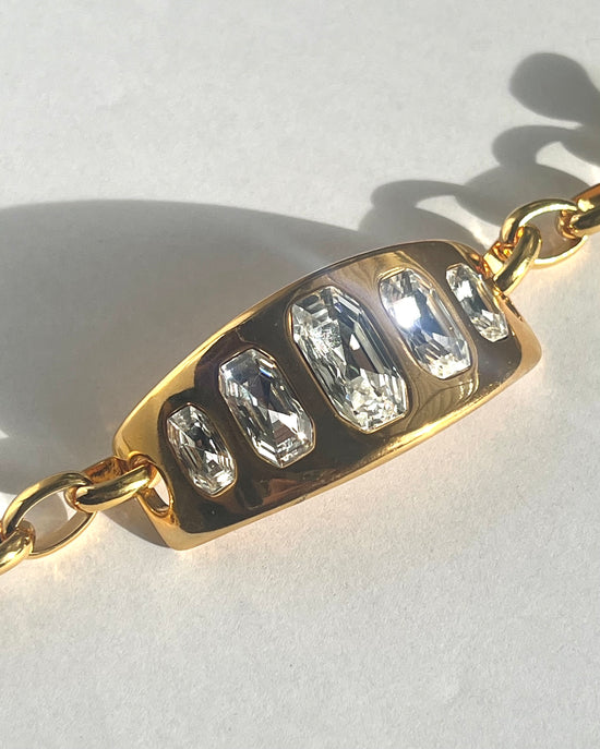VIDDA Gold Chain Cuff with stones