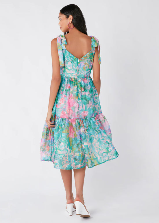 ABBEY GLASS Maya Dress Vivid Bloom Organza - green Glynis' Closet ABBEY GLASS Maya Dress Vivid Bloom Organza - green Glynis' Closet