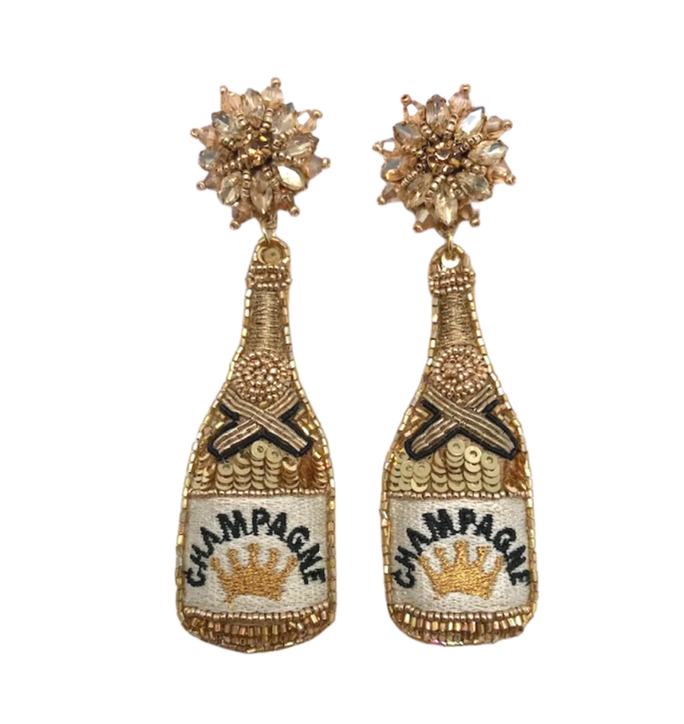Load image into Gallery viewer, ALLIE BEADS Gold Champagne Earrings
