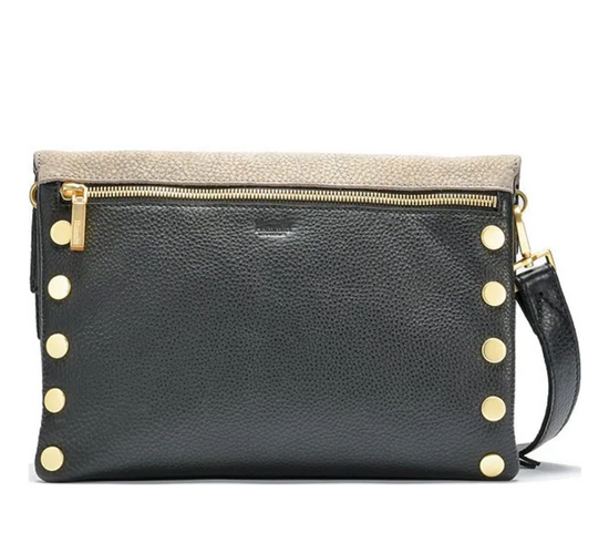 Load image into Gallery viewer, HAMMITT Dillon SML Leather Crossbody Clutch - grey natural
