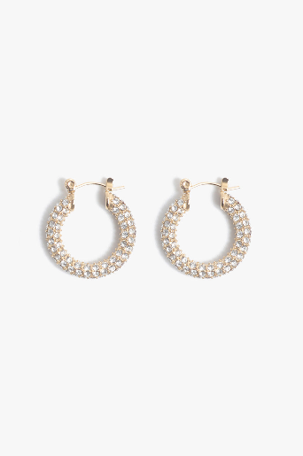 Load image into Gallery viewer, MARRIN COSTELLO Audrey Hoops - diamond - gold
