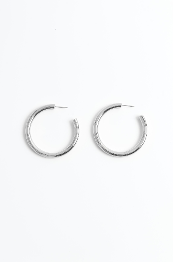 Load image into Gallery viewer, MARRIN COSTELLO Michaela Hoops 2&amp;quot; - silver
